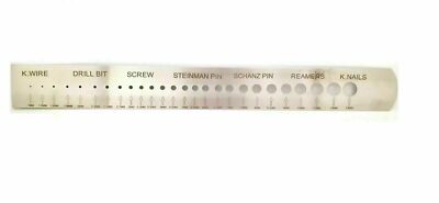 New k-wire Orthopedic Measuring Gauge scale for drill bit screw Reamers 