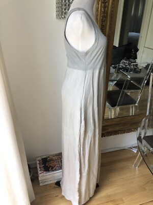 chinese dress ladies Linen Halter Dress - Grey Sky Pigment