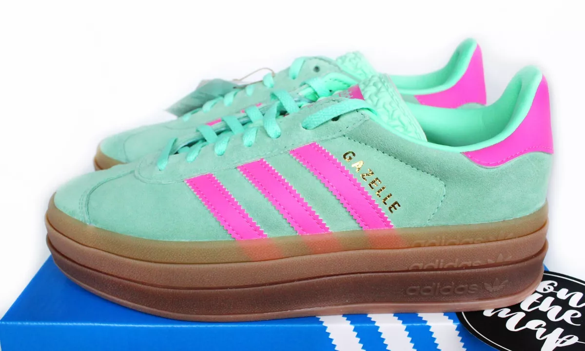 Goma Adidas Originals Gazelle Bold Pulse Como Nuevo Verde Rosa Unido 3 4 5 7 8 9 10 ee. uu. | eBay