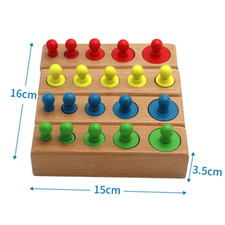 Montessori Cylinder Socket Puzzles Toy Baby Development Practice and Sensespresc