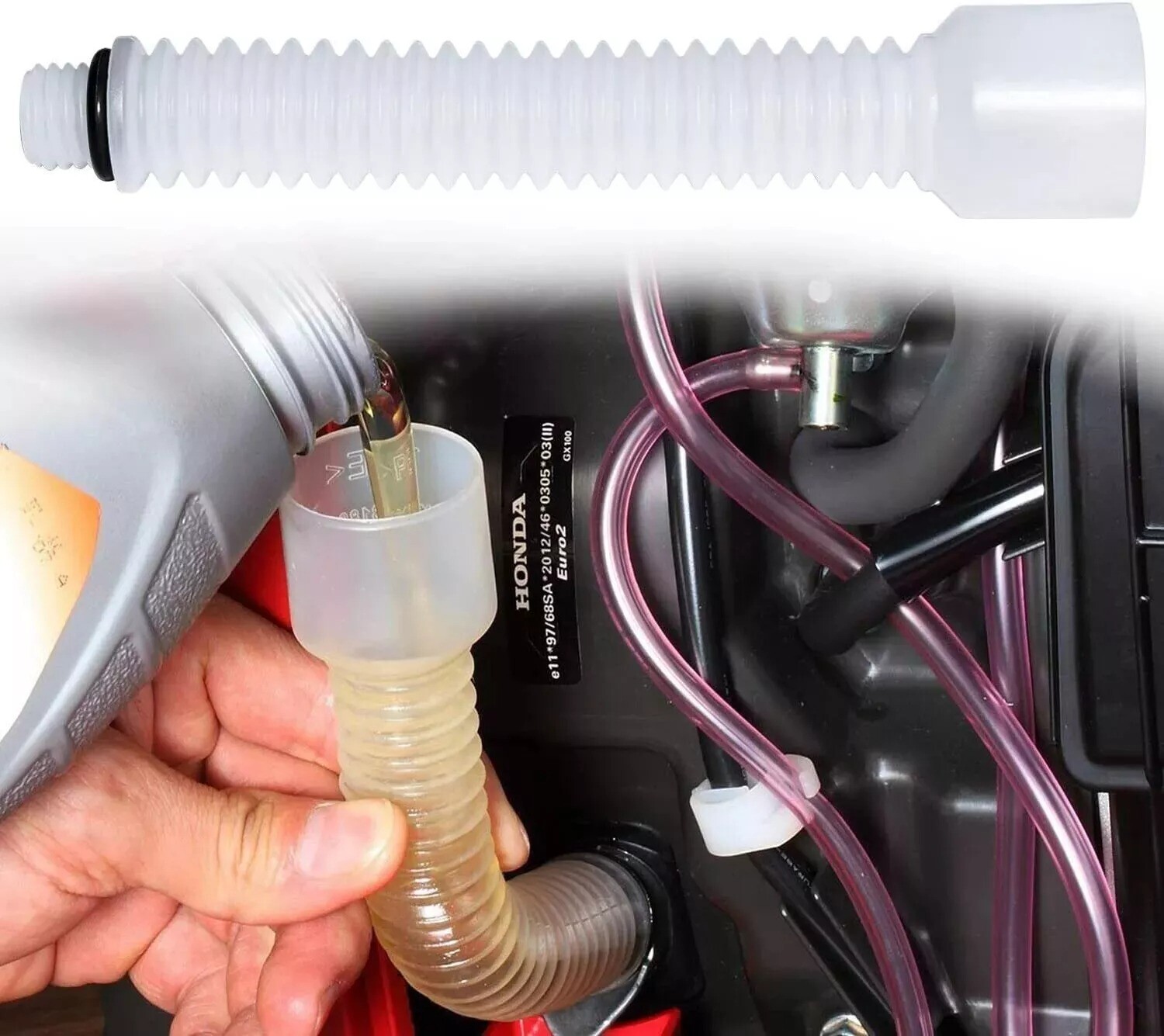 Oil Change Funnel Refueling Pipe for Honda Generator EU1000i, EU2000i