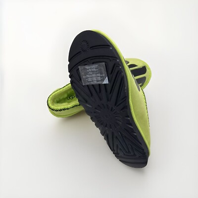 UGG Tasman Chopd Sheepskin Green Slippers Size 9 UGG Tasman Chopd Suede Key Lime Wool Sheepskin Slippers  main image 2