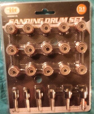 (2) 51 Pc Drum Sanding Kit For Nail Drill Bits Dremel Accessories Rotary Tools
