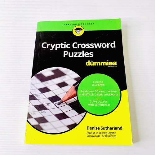 Cryptic Crossword Puzzles For Dummies by Denise Sutherland 2020 eBay