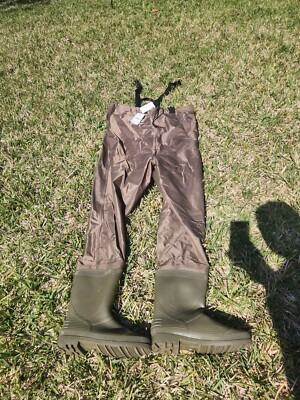 GANDER MTN PRO WATERFOWL PVC CHEST BROWN HEADER Fishing Boots size 11 GANDER MTN PRO WATERFOWL PVC CHEST BROWN HEADER Fishing  main image 2