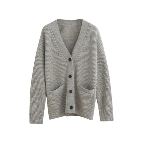 2023 V-neck Sweater 100% Cashmere Knit Cardigan Women Loose Thick Coat Goods - Bild 6 von 24