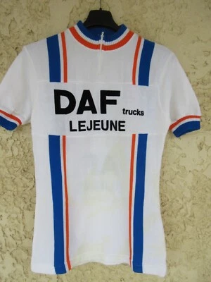 Maillot cycliste DAF TRUCKS LEJEUNE 1979 trikot jersey shirt maglia vintage 2 S - Photo 1/4