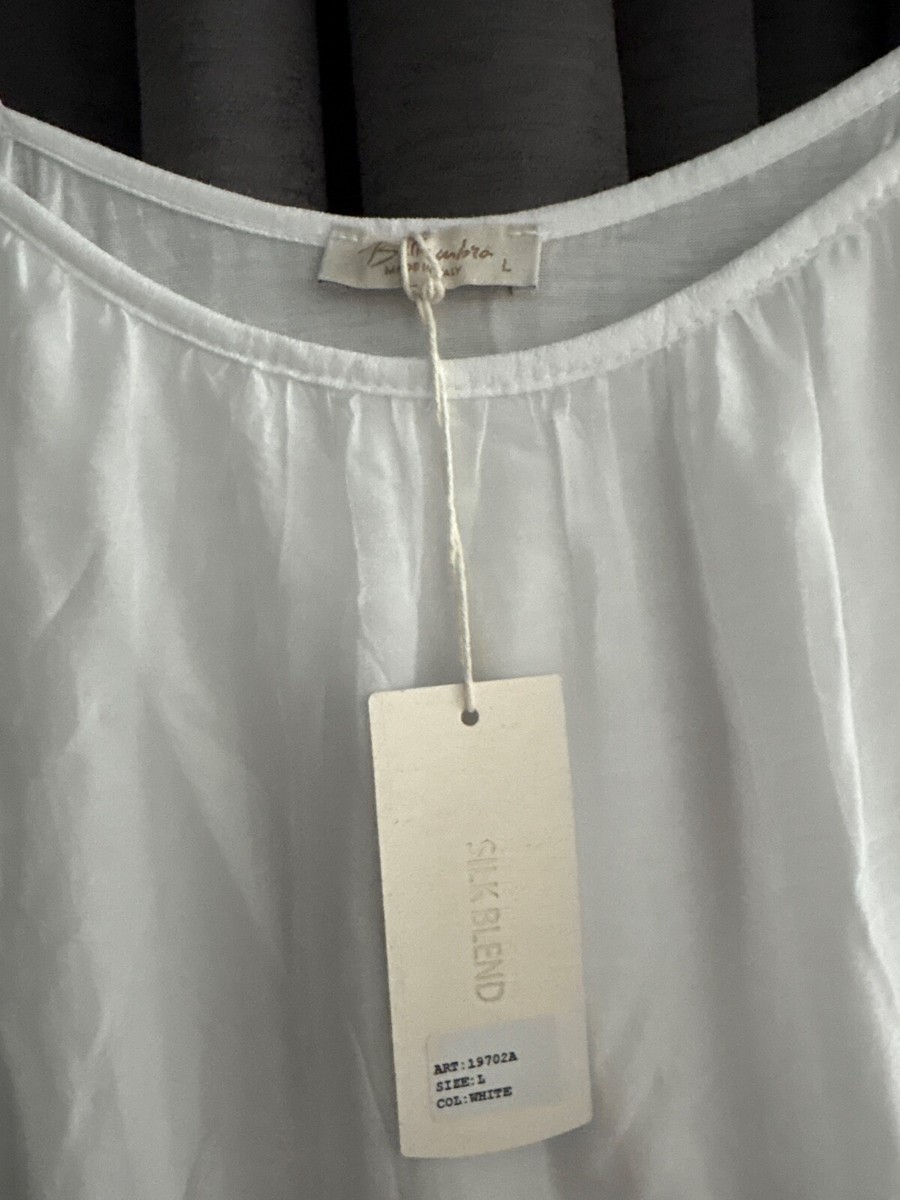 Bellambra/Made in Italy/lined tiered maxi dress Silk blend Sleeveless/white/ L | eBay Bellambra/Made in Italy/lined tiered maxi dress Silk blend Sleeveless/white/ L | eBay
