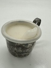 Vintage Children  s Baby Silver Plated One Handled Sippy Cup With Lid Duck Design