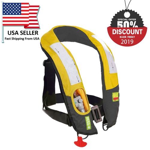 A/M-33 Automatic + Manual Inflatable Life Jacket Lifevest PFD Premium Quality - Picture 6 of 10