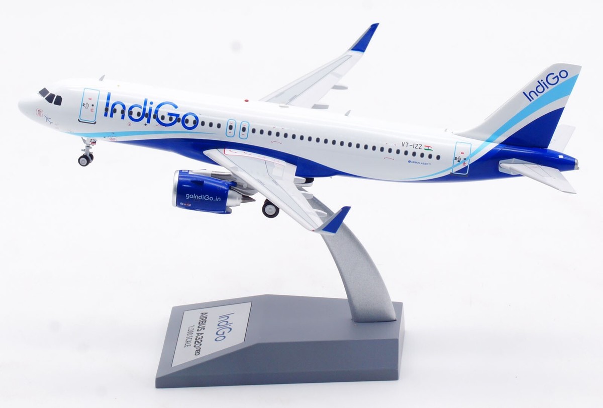 INFLIGHT 1:200 IndiGo Airlines Airbus A320 Diecast Aircraft