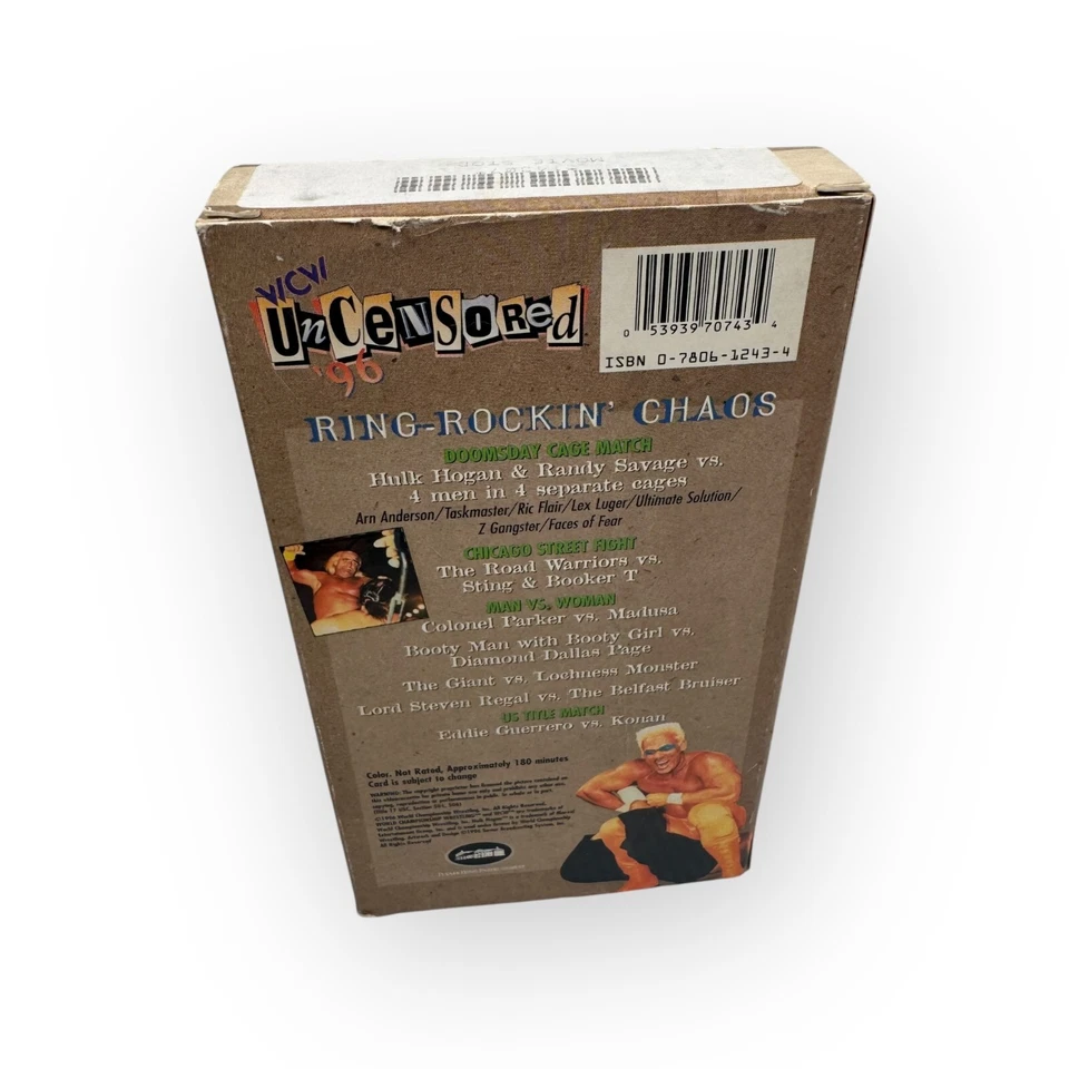 WCW Uncensored 1996 Classic Wrestling VHS Vintage Hulk Hogan, Sting, Flair RARE - Image 3 of 4