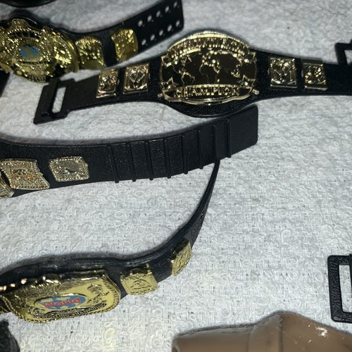 WWE 20 Mini Figure Belts Lot Mint WWF Wrestling Champions Diva Tag team & More - Picture 14 of 24