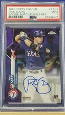 Nick Solak - 2020 Topps Chrome Rookie Autograph Purple Refractor  PSA 9  #/250