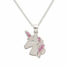 Sterling Silver Girls Unicorn Necklace