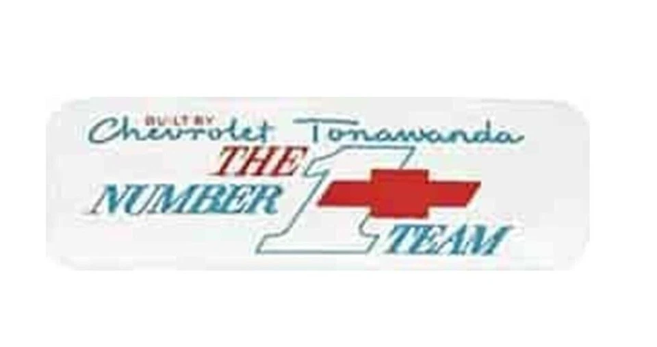 1967-70 Chevrolet Caprice Valve Cover Tonawanda #1 Team Decal by Licensed Manf. - Image 3 of 4