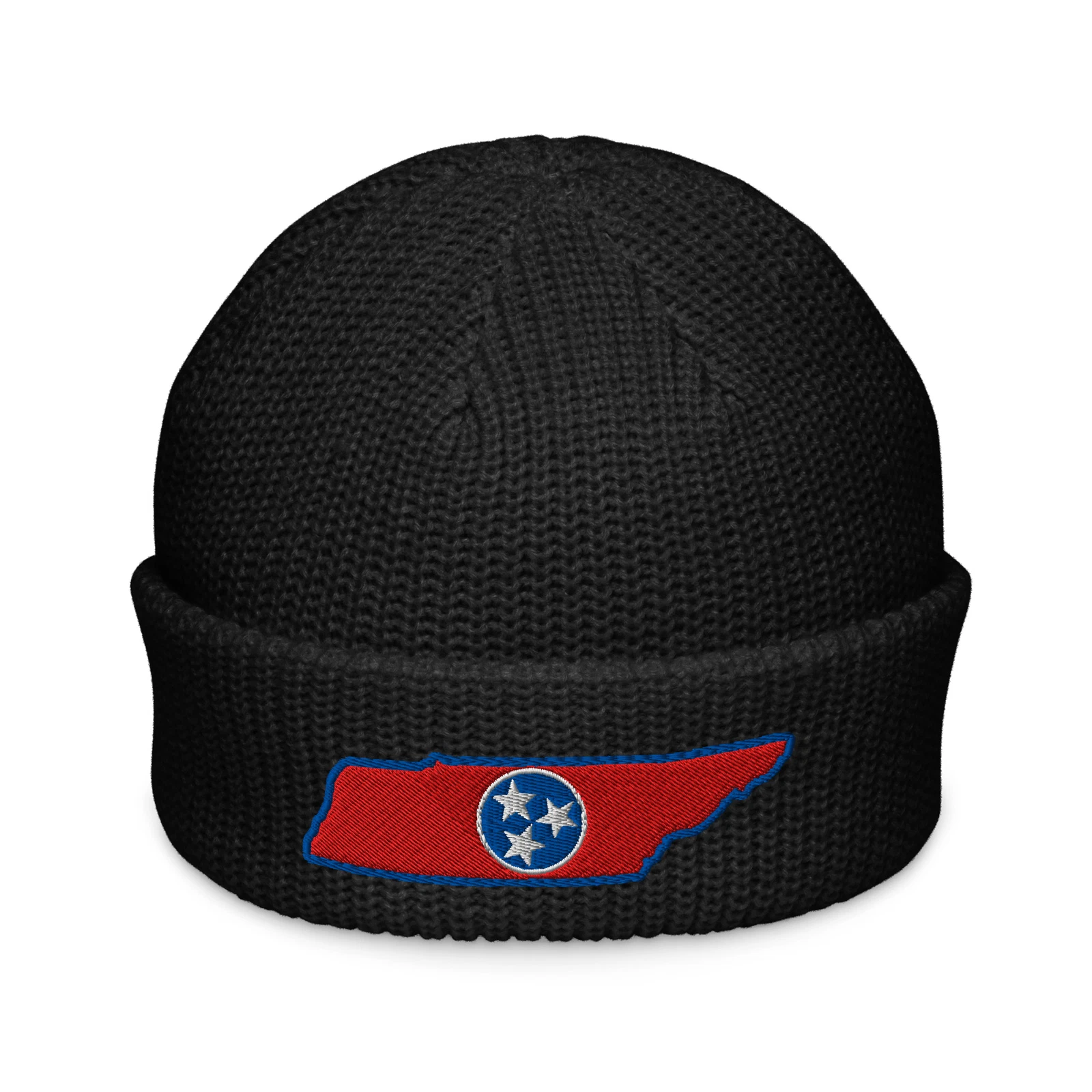 Tennessee Shaped Flag Fisherman Beanie | Cozy Knit Hat