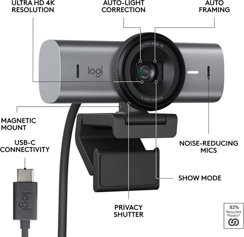Webcam Logitech MX Brio 4K Ultra HD neuve et scellée - Photo 3/5