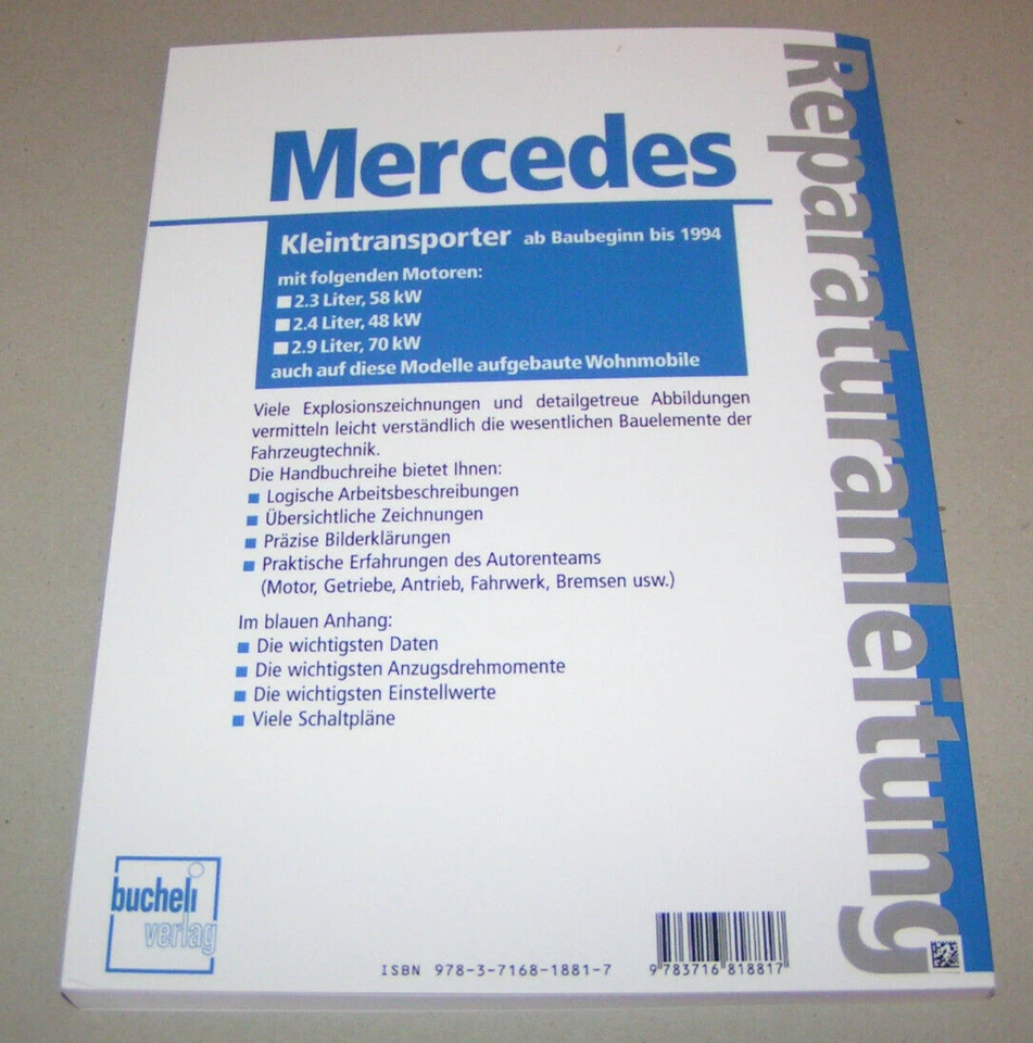 Reparaturanleitung Mercedes 207D 307D 208D 308D 408D 210D 410D T1 Bremer bis '94 - Bild 2 von 3