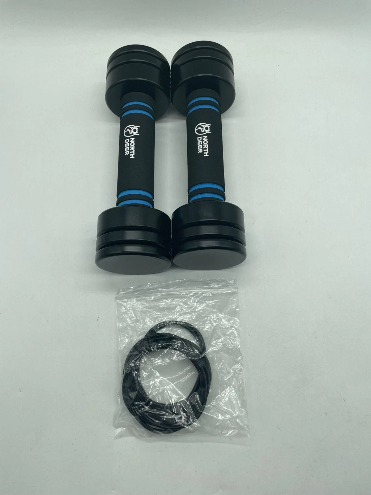 Northdeer Steel Dumbbells Adjustable Black Coated Weight Set with Foam Handles f