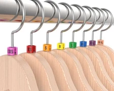 Colored Hanger Sizer Garment Markers "XXS-5XL"Plastic Size Marker Tags All Sizes