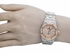 Mens 41 MM Audemars Piguet Royal Oak 2 Tone Rose Gold with 24.5 Ct of VS Diamond 9