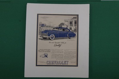Werbung aus 1949 ''Chevrolet Styleline Deluxe 2-Door Sedan'', 40x 47 cm (128)