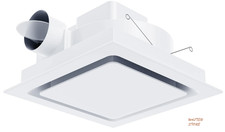 10" Bathroom Exhaust Fan, Ultra Quiet 110CFM Vent Fan for Home Garage