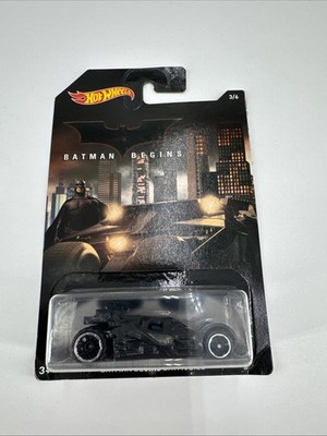 Hot Wheels The Dark Knight Batman Begins  Batmobile 2015 Black Silver Trim 3/6