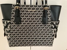 Michael Kors Logo Canvas Tote Bag black and grey excellent condition