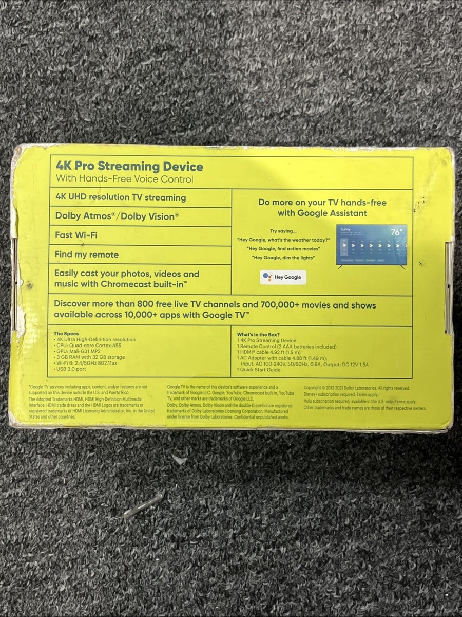 Onn. Google TV 4K Pro Streaming Device – 100135769 – Watch Movies, Shows In 4K 10 thumbnail image