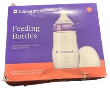 Lansinoh mOmma Breastmilk Feeding Bottle, 8oz. - 3 Count