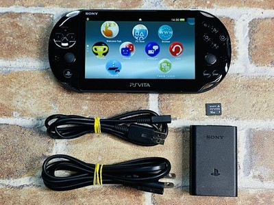 PS Vita Black PCH 2000 SONY PlayStation Japan Tested 16GB Charger