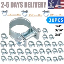 30x 14 516 38 Silver Fuel Injection Gas Line Hose Clamps Clip Pipe Clamp 30x 14 516 38 Silver Fuel Injection Gas Line Hose Clamps Clip Pipe Clamp