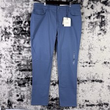 New Calvin Klein Dress Pants Mens Size 36x32 Blue Performance Office Career