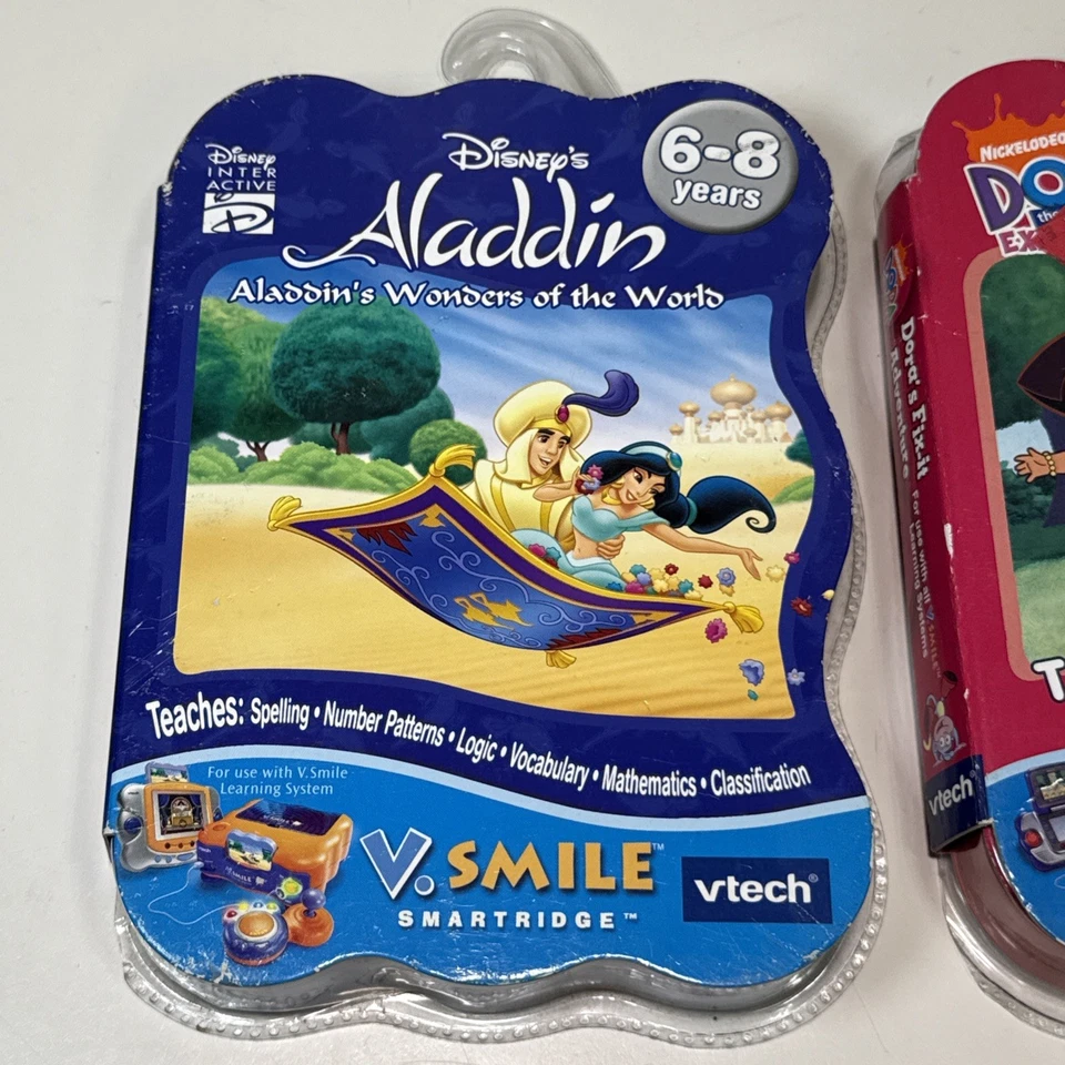Disney Vtech Smartridge Aladdin & Dora V Smile Smartridge - Image 2 of 4
