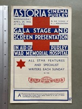 RARE WW2 Home Front Purley Croydon London Cinema Hospital Programme Document