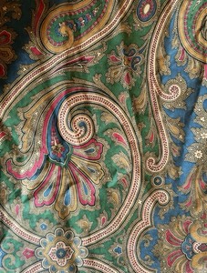 Vintage Ralph Lauren Brianna Paisley Bedskirt Blue Label, Queen Size