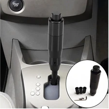 1X Car Automatic Gear Stick Shift Knob Shifter Lever With Button Aluminum Black
