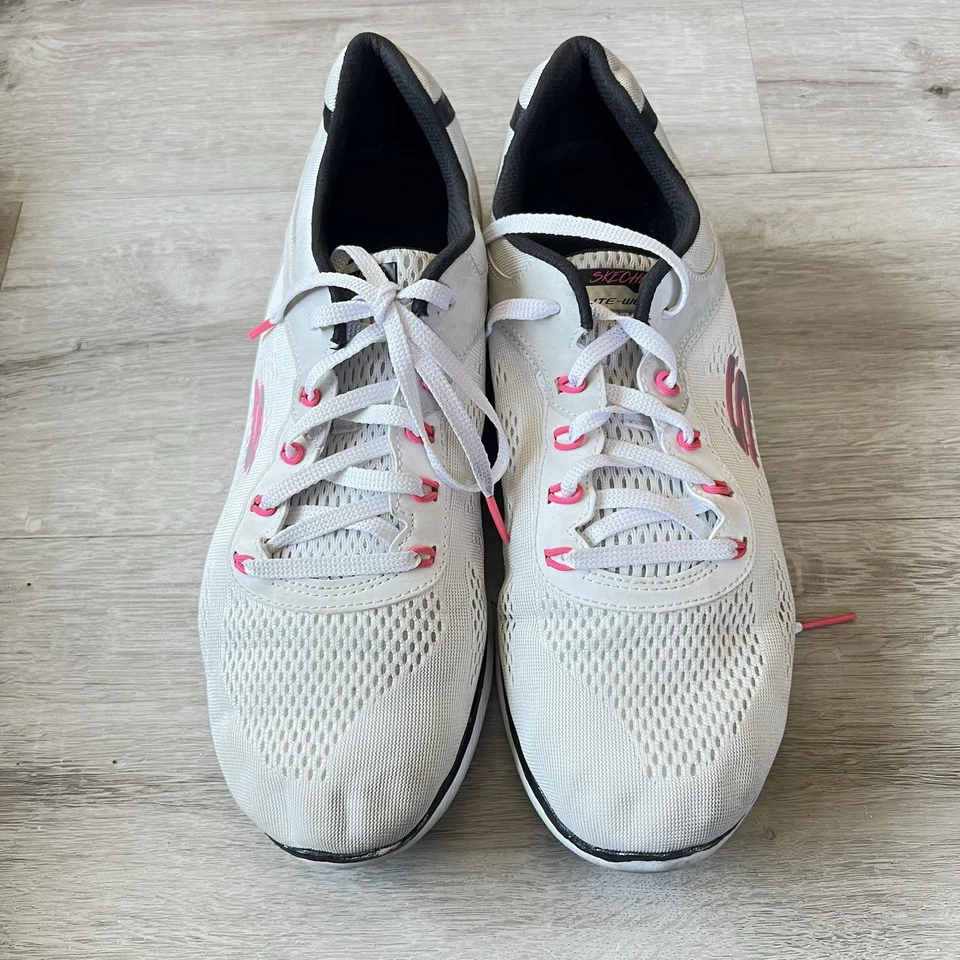 Skechers Women's Flex Appeal 3.0 Size 11 White Black Pink - Image 4 of 4
