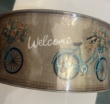 NEW Members Mark Premium Wired Ribbon. 2.5  x 50 Yards. Spring Bicycles Welcome