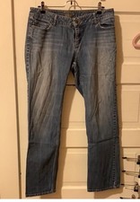 Simply Vera Vera Wang Blue Straight Leg Jeans with Lived-In Look