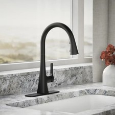 Kohler Guild R33912-BL Pull-Down Kitchen Sink Faucet 3-function Matte Black -New