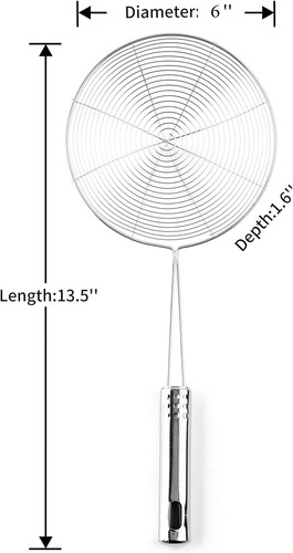 Versatile Stainless Steel Spider Strainer/Skimmer/Ladle for Cooking and Frying - Picture 3 of 4