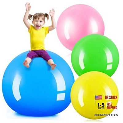 30 Inch Large Bouncy Balls Giant Inflatable Rubber 4 Pink, Blue, Yellow, Green