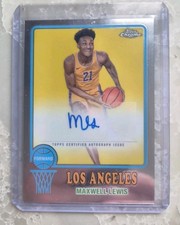 2024-25 Topps Chrome 1973 Topps Auto Maxwell Lewis Los Angeles Lakers 