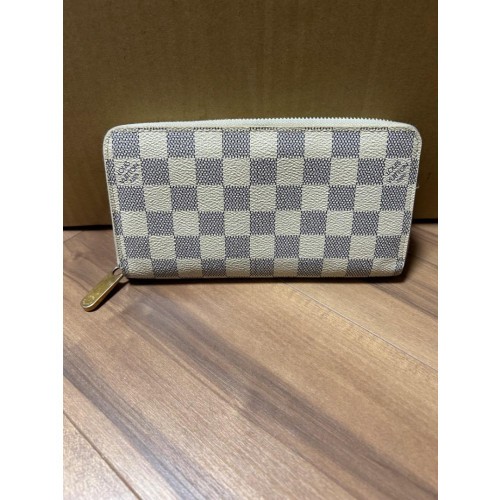 Louis Vuitton Damier Azur White Zipper Wallet Round Zipper used | eBay