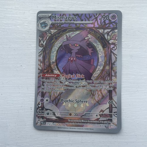 Mismagius Holo Pokemon Card Paldea Evolved 212/193 Sv02 Illustration Rare