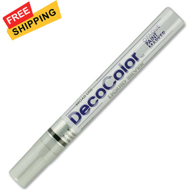 Marvy Uchida DecoColor Broad Point Paint Markers 1 Count (Pack of 1), Silver