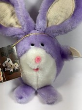 Vintage 1979 RUSS Luv-Pet Purple Bunny Plush Plump w/ Tag 10 Easter Decor
